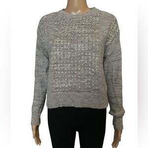 Mossimo Grey Cable Knit Sweater - Size Medium
